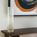 19 Off White And Gold Metal Cylinder Table Vase