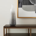 24 Gray And White Ombre Metal Table Vase
