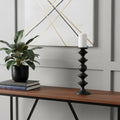 16 Black Metal Tabletop Pillar Candle Holder