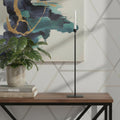 30 Black Abstract Metal Tabletop Taper Candlestick
