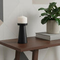 6 Black Metal Tabletop Pillar Candle Holder