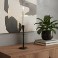 13 Black Metal Abstract Tabletop Candle Holder