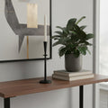 15 Black Metal Abstract Tabletop Candle Holder