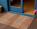 3 X 5 Copper Striped Washable Indoor Outdoor Area Rug