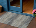 3 X 5 Granite Gray Striped Washable Indoor Outdoor Area Rug