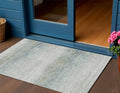 3 X 5 Linen Striped Washable Indoor Outdoor Area Rug