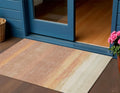 3 X 5 Salmon Striped Washable Indoor Outdoor Area Rug