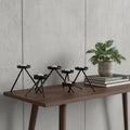 7 Black Geometric Metal Tabletop Votive Candle Holder