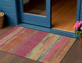 3 X 5 Blush Abstract Washable Indoor Outdoor Area Rug