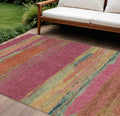 9 X 12 Blush Abstract Washable Indoor Outdoor Area Rug