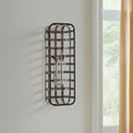 17 Black And Clear Glass Bottle And Metal Wall Vase