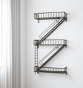 21 Gunmetal Gray Metal Novelty Wall Mounted Accent Shelf