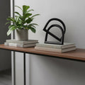 6 Black Iron Modern Abstract Tabletop Sculpture