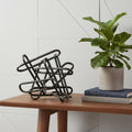 8 Black Metal Abstract Tabletop Sculpture
