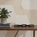 5 Black Solid Wood Tabletop Sculpture