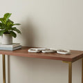 5 Beige Solid Wood Tabletop Sculpture
