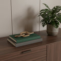 14 Brown Marble Geometric Links Tabletop Sculpture