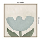 Blue Flower by Gabrielly Guedes Framed Canvas Wall Art Print