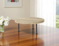 15 Light Brown And Black Round Solid Wood Handmade Riser Tray