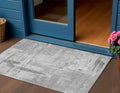 3 X 5 Gray And Off White Abstract Washable Indoor Outdoor Area Rug