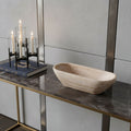 26 Natural Solid Wood Oval Centerpiece Bowl