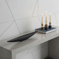 39 Black Metal Oval Centerpiece Bowl