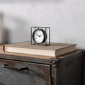 3 Black Distressed Metal Table Clock