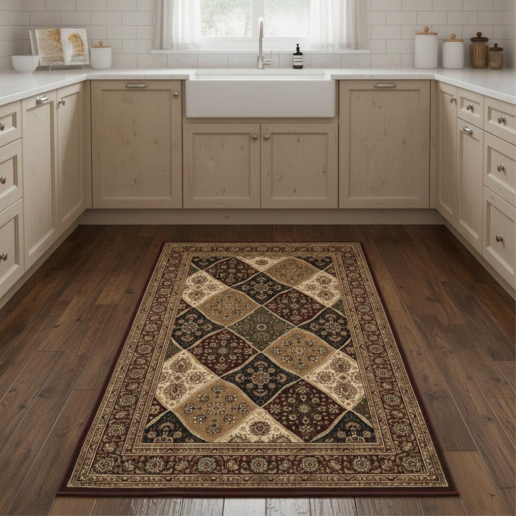 9 Red And Black Moroccan Runner Rug