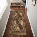 7 Red And Black Moroccan Runner Rug
