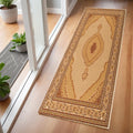 6 Beige And Cream Moroccan Runner Rug