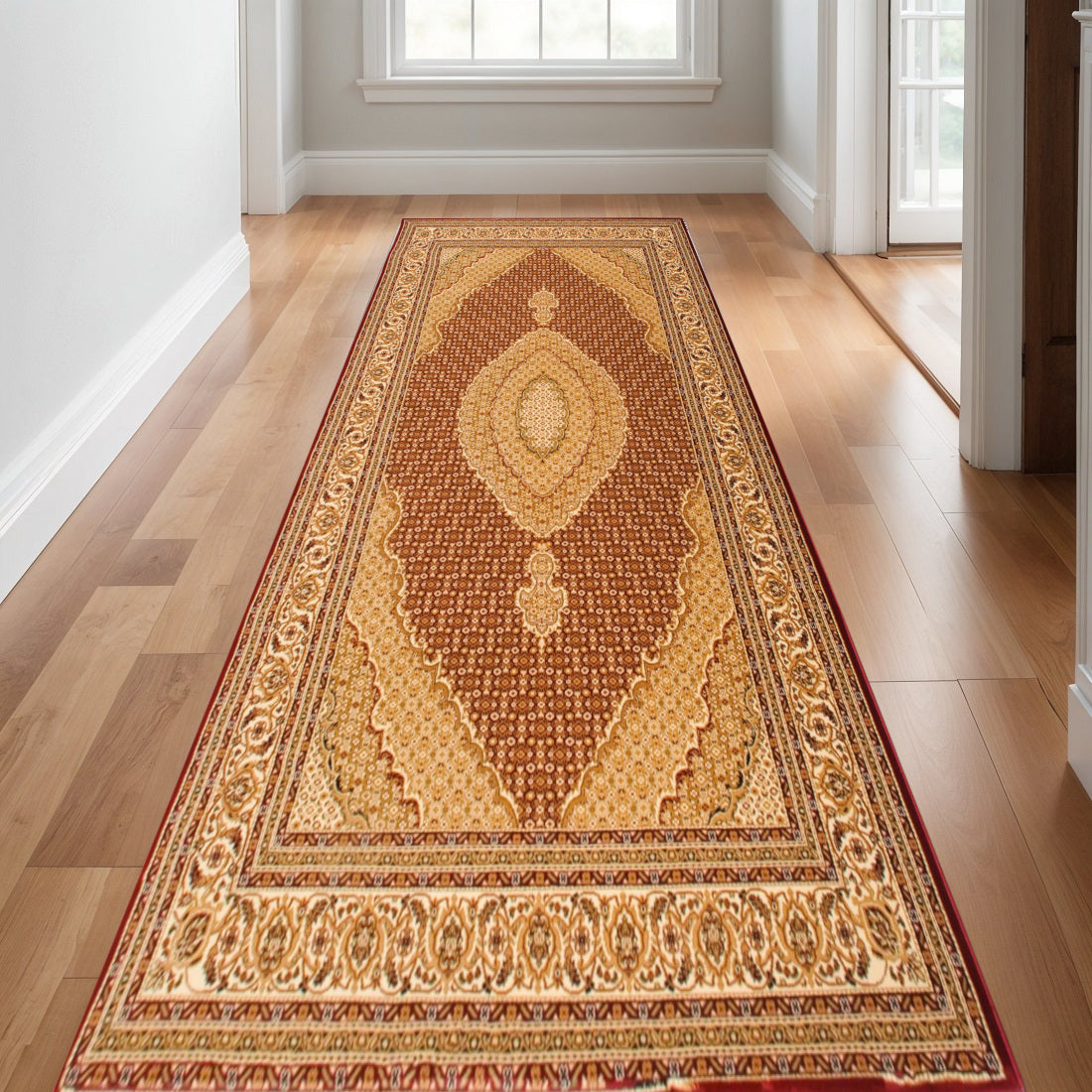 17 Runner Red And Beige Moroccan Runner Rug