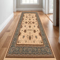 30 Runner Dark Gray Tan And Brown Oriental Area Rug