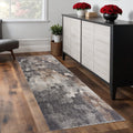 9 Gray Brown And Charcoal Cobblestone Runner Rug