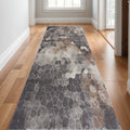 17 Runner Gray Brown And Charcoal Cobblestone Runner Rug