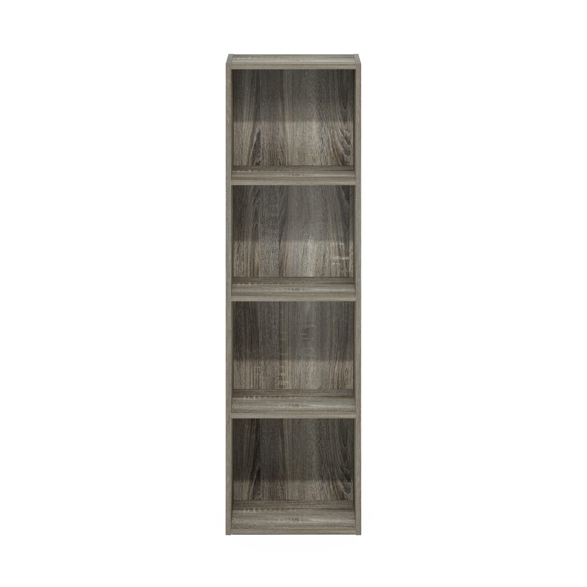 Furinno Luder Bookcase / Book / Storage, 4-Tier Cube, French Oak