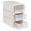 Gloreen 6 Quart Plastic Storage Drawer, Small Stacking Drawers, 3 Packs