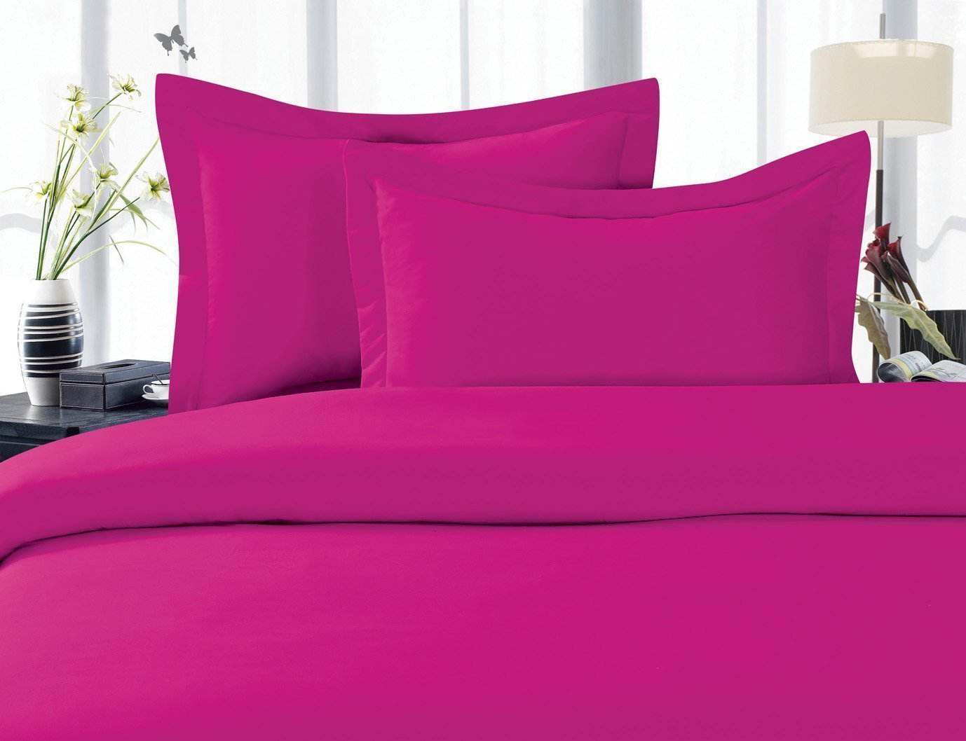 Elegant Comfort 1500 Premier Hotel Quality Super Soft Wrinkle Free 4 Pc Sheet Set, Deep Pocket, California King, Pink