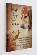 Golden Retriever Dog Meaning Quotes Never Forget Who You Are Wall Art Canvas Inspirational Saying Themed 11x14 Inch Prints Decor
