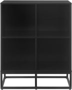 Crosley Furniture Enzo Record Storage Cube Bookcase, Vinyl Records Holder and Player Stand, Black