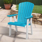 American Furniture Classics 511ARW Fan Back Chair, Aruba Blue and White