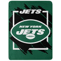 New York Jets Blanket 46X60 Micro Raschel Dimensional Design Rolled