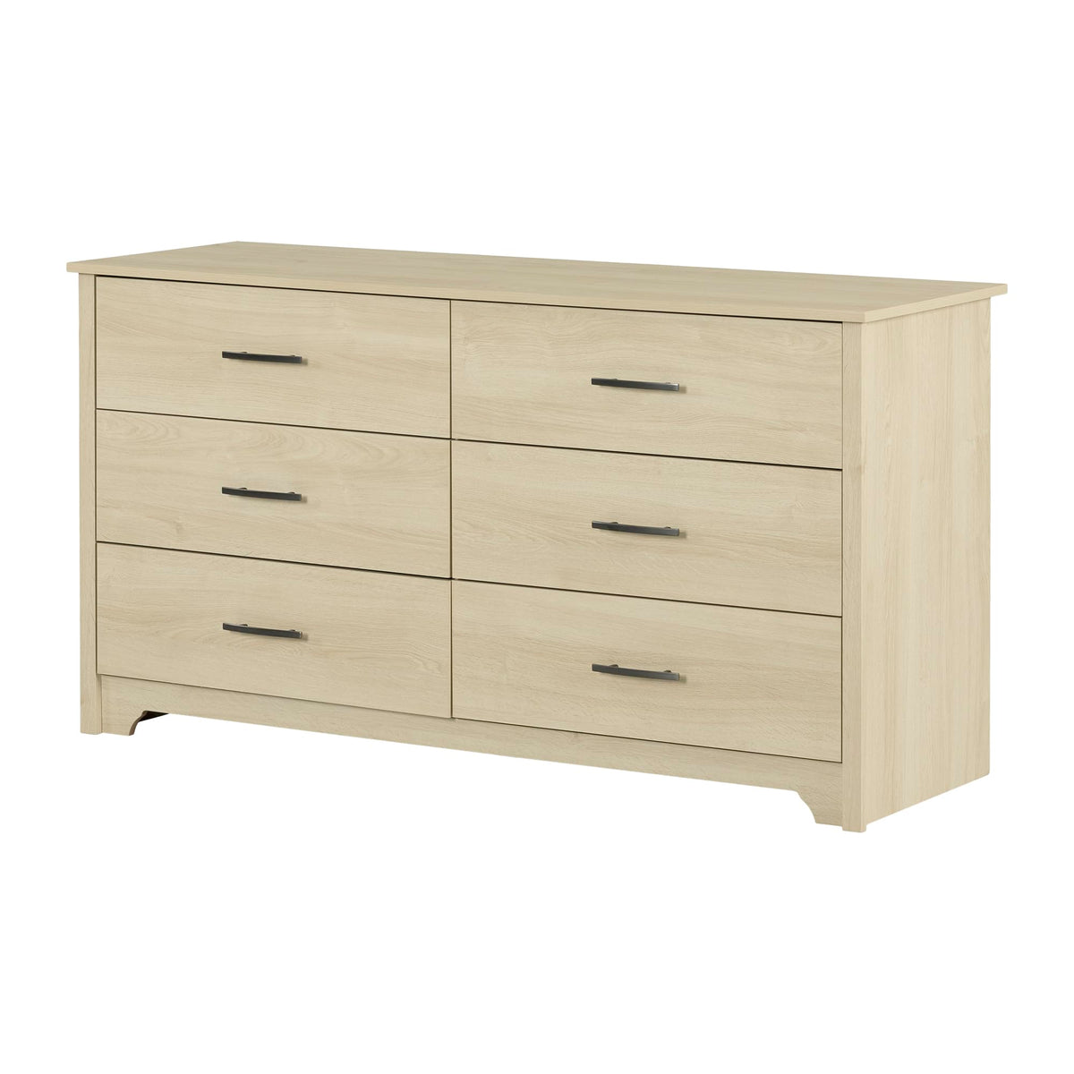 South Shore Fusion 6-Drawer Dresser Bleached Oak, Contemporary