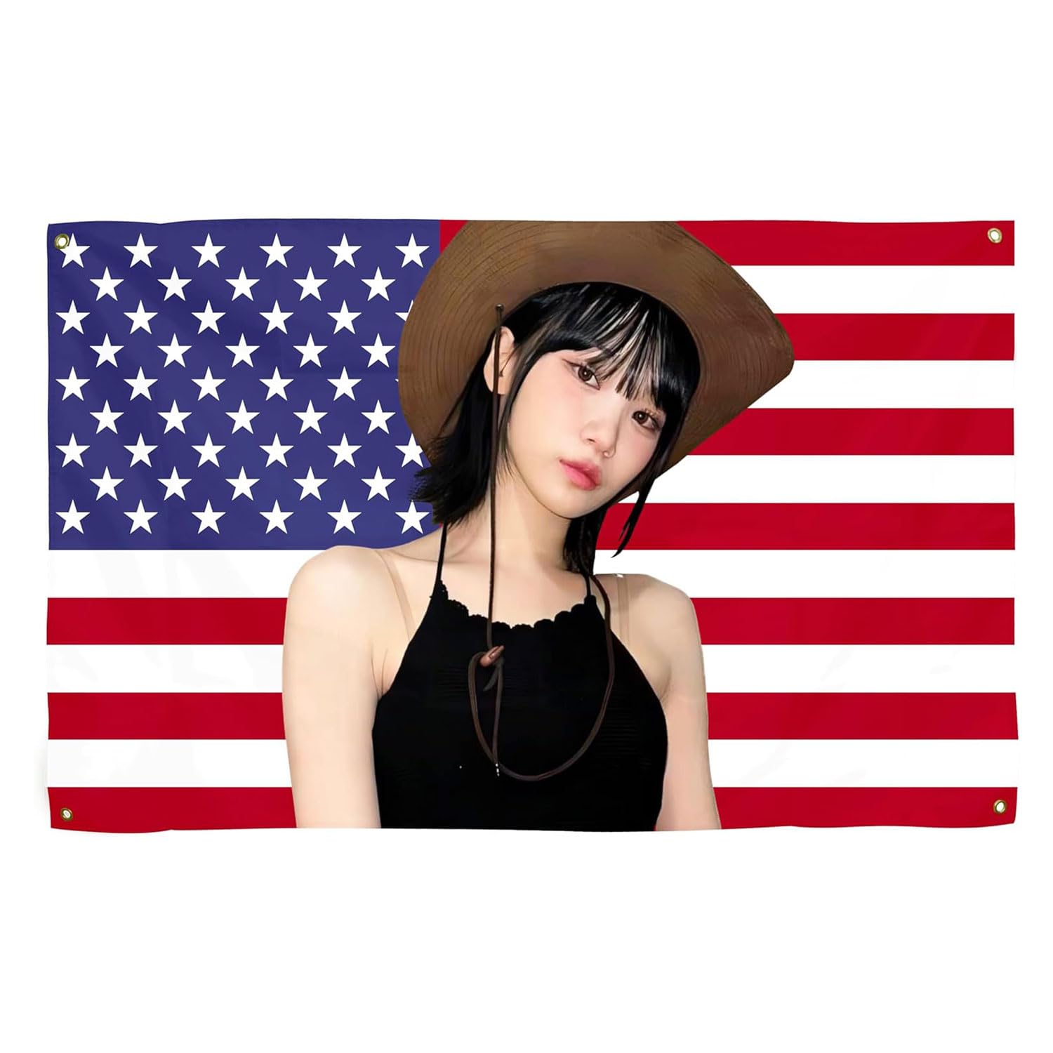 Chaewon American Flag 3X5 Ft,Chae-Won Tapestry Kpop Flag, For College Dorm Room Decor,Outdoor,Gift, Parties Poster Banner Decora