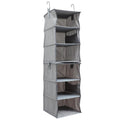 BESTOYARD Oxford Cloth Hanging Closet Organizer with 6 Layers Gray