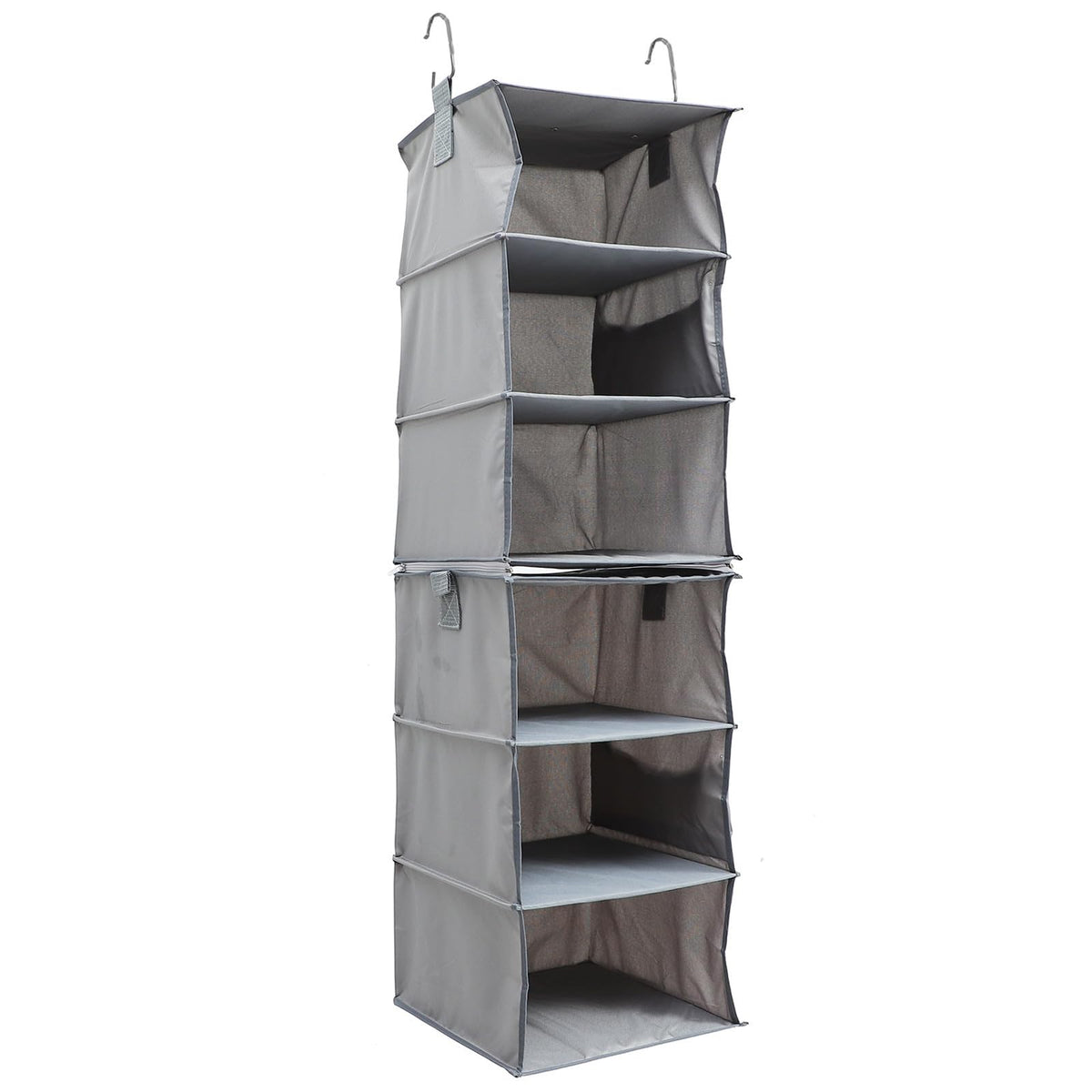 BESTOYARD Oxford Cloth Hanging Closet Organizer with 6 Layers Gray