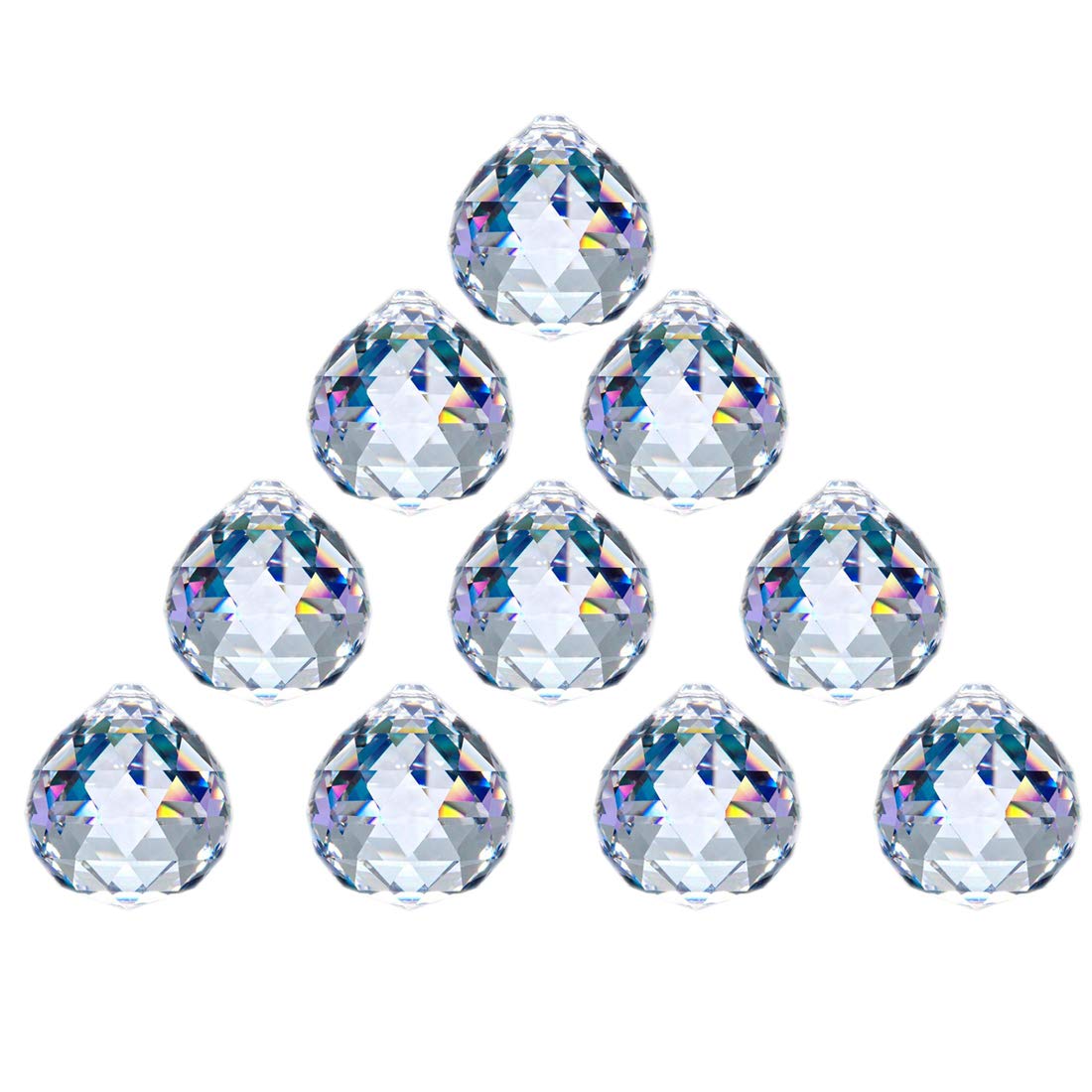 Crystal Ball Prism 40Mm/1.57 Inch Decorative Ball For Chandelier Window Suncatcher 10Pack Rainbow Maker