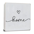 TEOUIOS Home Sweet Home Sign, White Wood Box Plaque, Wooden Decorative Boxes for Home Decor Bedroom Shelf Desk Decor Family Sign