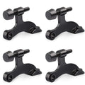 Homotek 4 Pack Hinge Pin Black Door Stopper,Adjustable Deluxe Heavy Duty Door Stopper 2-1/2'X1-3/4   ,With Black Rubber Bumper