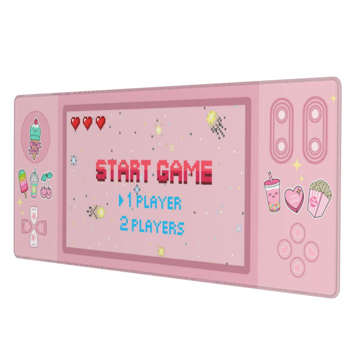 Kawaii Pink Gamer Gaming Mouse Pad Xl, Large Extended Mousepad Desk Pad, Long Nonslip Rubber Mice Mats Stitched Edges Playmat Fo