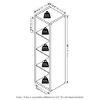 Furinno Cubicle Open Back Decorative Verticle Cube Storage Organizer, 4-Cube, Dark Oak